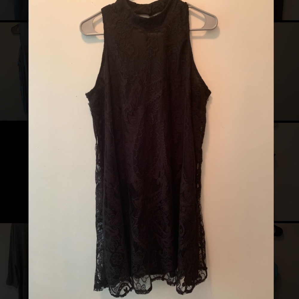 Black Lace Mini Dress